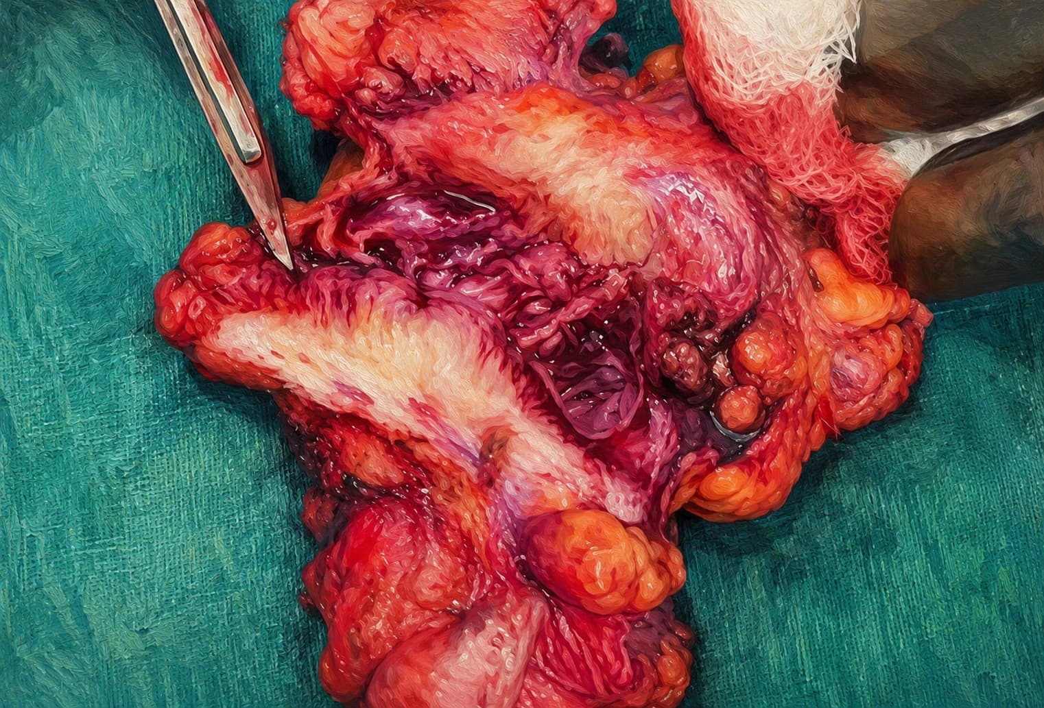 Kalın barsağı tıkayan endometriozis nodülü