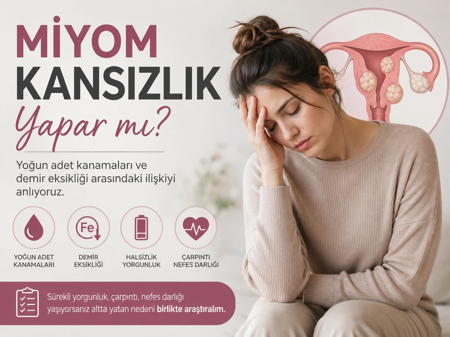 Miyom Kansızlık Yapar mı? Yoğun Kanama ve Demir Eksikliği